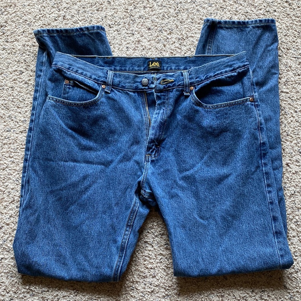Lee Wrangler regular fit mens jeans.